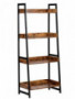 AMOAK 4-Tier Bookshelf, Industrial Ladder Shelf, Bookshelves, Vintage Bookcase, Storage Rack Shelves for Living Room, Bathroo