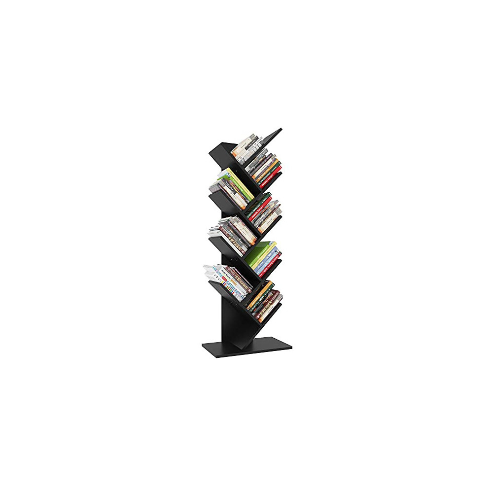 YITAHOME Tree Bookshelf, 9 Shelf Floor Standing Modern Tree Bookcase Bookshelves, Decorative Simple Display Book Rack Books H