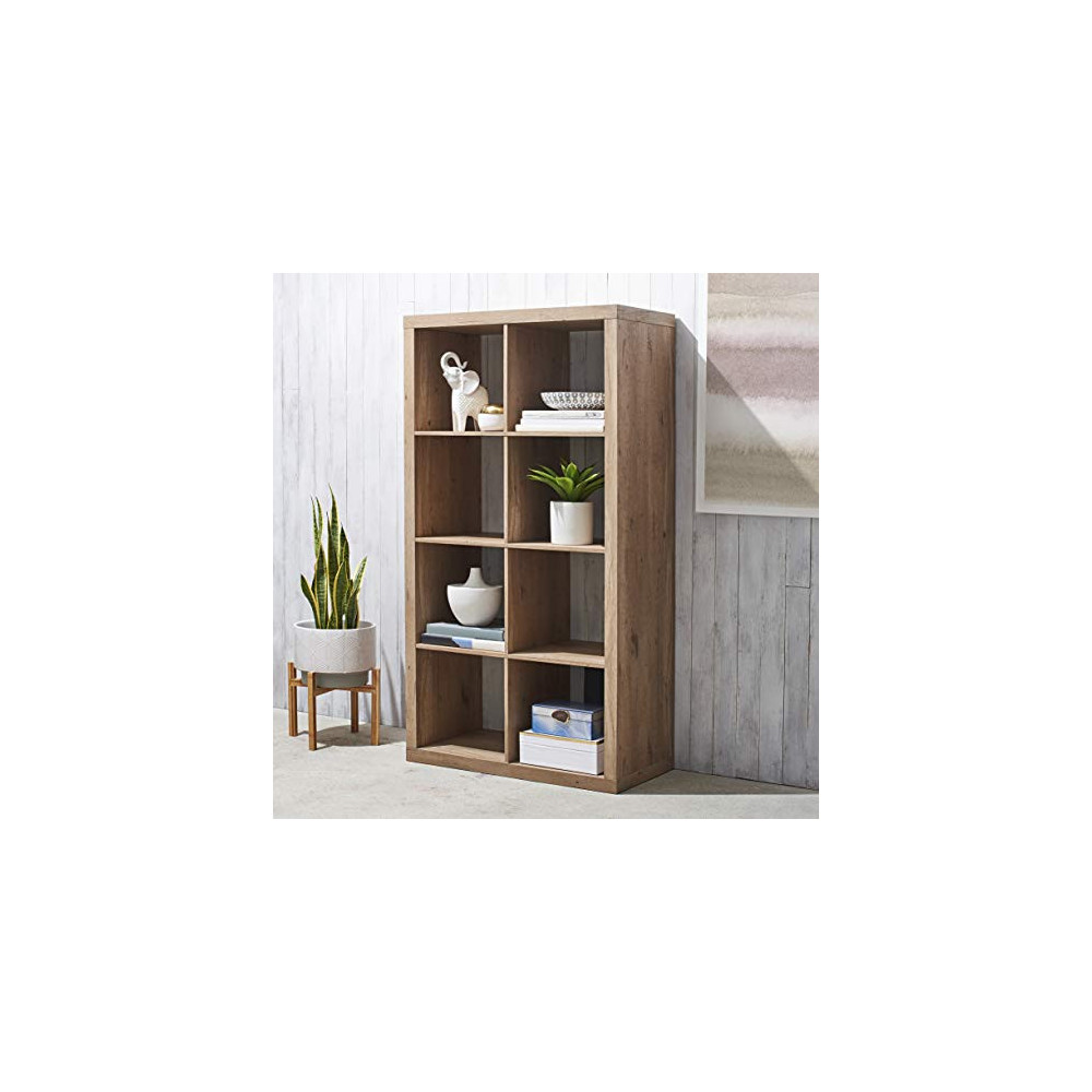 8-Cube Storage Organizer, Bookshelves, Bookcases, Open Shelf - Sturdy Wooden Frame, Convenient, Space Saving  15.35 x 30.16