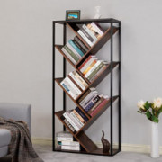 LELELINKY Bookshelf, 8-Tier Modern Industrial Open Bookshelves, 61 Floor Standing Wine Storage Shelf, Tall Metal Tree Bookc