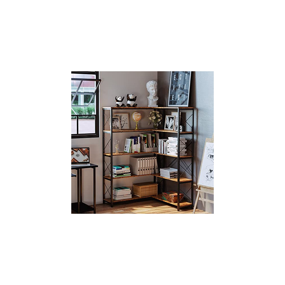 IRONCK Bookcases and Bookshelves Industrial Corner Etagere Universe