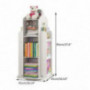 NNR Bookshelf 3-Tier Rotating 360 degree Bookshelf Childrens Bookcase, Floor Standing Storage Rack Shelf for Home Office Whi