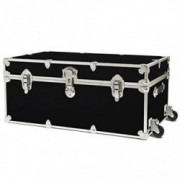 Rhino Trunk & Case Camp & College Trunk with Removable Wheels 30"x17"x13"  Black 