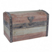 Household Essentials Stripped Weathered Wooden Storage Trunk, Large
