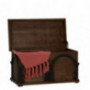 Household Essentials Wooden Arch Trunk Storage Chest, Large, Brown