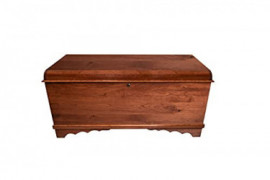 36" Cedar Hope Chest with Waterfall Top – Amish Cedar Chest w/ Anti-Slam Hinges – Hope Chest with lock – Blanket Chest - Ceda