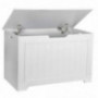 LEMY 30 Inches Entryway Storage Bench Wooden Toy Storage Chest Trunk Box Bed Stool for any Playroom , Bedroom and Living Room