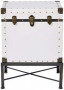 Trunk-style Accent Cabinet White