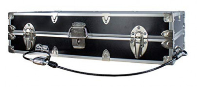 C&N Footlockers College Dorm Room Under Bed - The Slim Lockable Trunk - 32 x 18 x 8.25 Inches  With Cable Lock 
