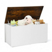Costzon Kids Toy Box Storage Chest, Wooden Children Storage Bench Ottoman Trunk w/ Flip-top Lid, 35.5” Wide Toddler Cabinet O
