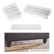 T & R Design Clear Blocker for Furniture I Under Bed Blocker 7 Pack - Includes 3 PCs 16”L x 3.1”H and 4 PCs 8”L x 3.1”H with 