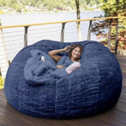 WUDAXIAN Giant Bean Bag Chairs Cover, Giant Foam-Filled Furniture Bean Bag Storage Chair Cover,for Kids, Teenagers, Adults, P
