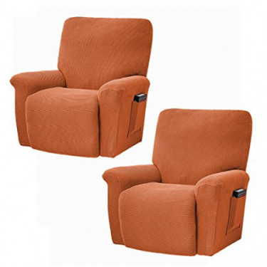 ASDFGHJ A Pair Sofa Slipcover，Stretch Jacquard Small Square Recliner Chair Covers，Modern Removable Replacement Sofa Cover for