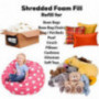 Fine High Density Shredded Foam Fill - Filler for Stuffing, Upholstery, Sofa, Pillow, Cushion, Pet Dog Bed, Bean Bag Chair Re