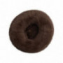 YHWD Warm Donut Soft Nest Plush Bed with Plush Comfortable Non Slip Bottom for for Pets Under 17.5 Kg,Brown,70cm