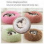 YHWD Warm Donut Soft Nest Plush Bed with Plush Comfortable Non Slip Bottom for for Pets Under 17.5 Kg,Brown,70cm