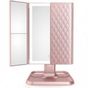Makeup Mirror Trifold Mirror with Lights - 3 Color Lighting Modes 72 LED Vanity Mirror, 1x/2x/3x Magnification, Touch Control