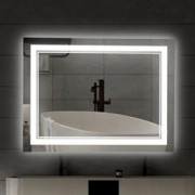 24" x 32" LED Bathroom Mirror Wall-Mounted Vanity Anti-Fog Mirror Dimmable Adjustable Light LED Makeup Mirror Vertical/Horizo