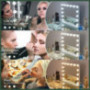 FENCHILIN Vanity Mirror with Lights, Hollywood Lighted Makeup Mirror with 14 Dimmable LED Bulbs for Dressing Room & Bedroom, 