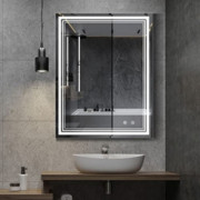 IOWVOE 36 x 28 Inch LED Mirror Bathroom Wall Mounted Vanity Mirror Anti-Fog Adjustable Color Temperature Makeup Mirror  Verti