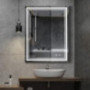 IOWVOE 36 x 28 Inch LED Mirror Bathroom Wall Mounted Vanity Mirror Anti-Fog Adjustable Color Temperature Makeup Mirror  Verti