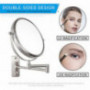 Bathroom Makeup Mirror Wall Mount Mirror Double Side Mirror Collapsible 360 Rotating Mirror for Make Up Shaving  10X 