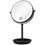 KEDSUM Rechargeable 1X/10X Lighted Magnifying Makeup Mirror, 8" Double Sided Magnifying Vanity Mirror with 3 Color Lights, Br