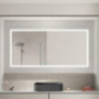 Homedex 72×36 inch Bathroom Mirror with LED Lights, Wall Mounted Rectangular 3 Color Lighted Vanity Mirror with Touch Sensor,