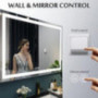 Newcoco 40x24 Inch LED Bathroom Mirror Lighted Wall Mounted Mirror Waterproof LED Vanity Mirror with Lights  Horizontal & Ver