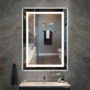 Amorho Led Bathroom Mirror 20x28, Backlit and Front Lighting Dimmable Makeup Mirror for Wall, Anti-Fog Vanity Mirrors