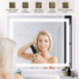 Bathroom Mirror for Wall– 36x30 Inch LED Mirror WaterSong Anti-Fog Bathroom Makeup Mirror with Memory Settings, Vanity Mirror