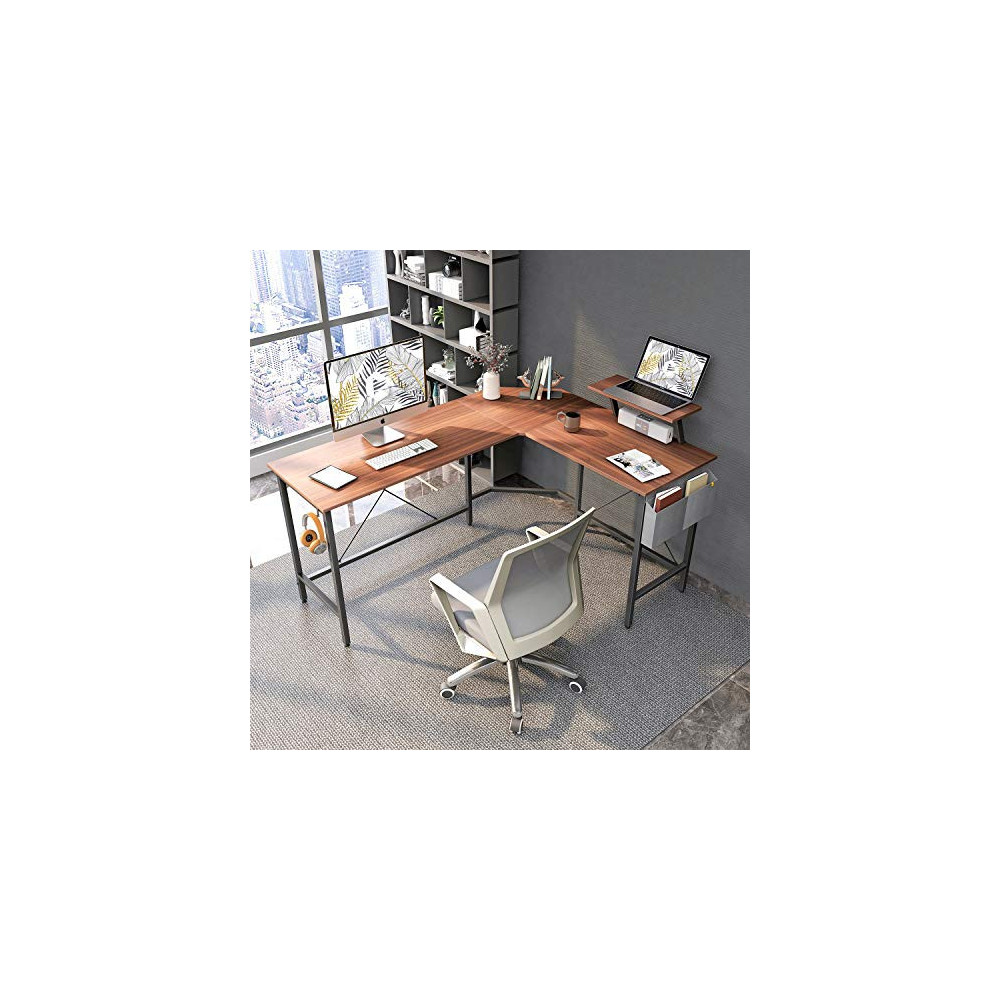 Cubiker Modern LShaped Computer Office Desk, Corner Gaming Desk