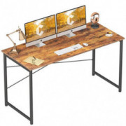 Cubicubi Computer Desk 55" Home Office Laptop Desk Study Writing Table, Modern Simple Style, Brown