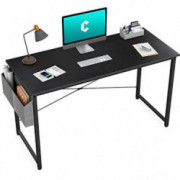 Cubiker Computer Desk 47 inch Home Office Writing Study Desk, Modern Simple Style Laptop Table with Storage Bag, Black