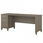 Bush Furniture Somerset Office Desk with Drawers, 72W, Ash Gray