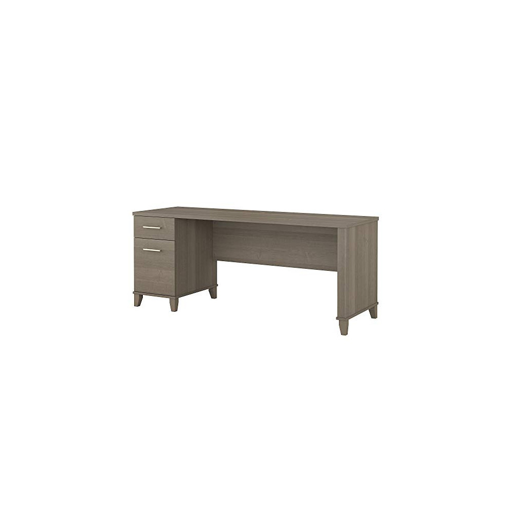 Bush Furniture Somerset Office Desk with Drawers, 72W, Ash Gray