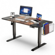 Easyzon Electric Standing Desk, Height Adjustable Stand Up Desk 55" Industrial Stand Small Computer Workstation with Storage 