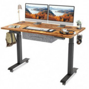 FEZIBO Standing Desk with Drawer, Adjustable Height Electric Stand up Desk, 48 x 24 Inches Sit Stand Home Office Desk, Ergono