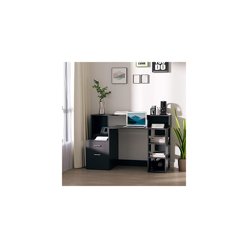 54" MultiLevel Computer Desk Modern Home Office Writing Universe Furniture