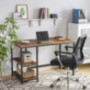 VASAGLE ALINRU Computer Desk, 47.2-Inch Long Home Office Desk for Study, Writing Desk with 2 Shelves on Left or Right, Steel 