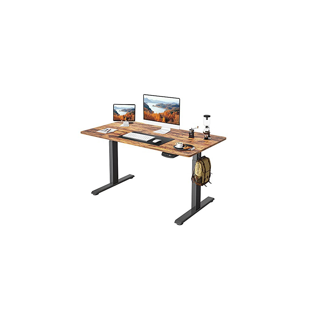 FEZIBO Height Adjustable Electric Standing Desk, 48 x 24 Inches Stand up Table, Sit Stand Home Office Desk with Splice Board,
