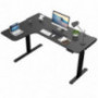 DESIGNA L Shaped Electric Standing Desk, 61inches Height Adjustable Corner Home Office Desk, Modern Workstation with Free Lar