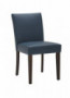 CHITA Upholstered Faux Leather Dining Chair, Modern Kitchen Side Chair  Set of 2, Dark Blue 